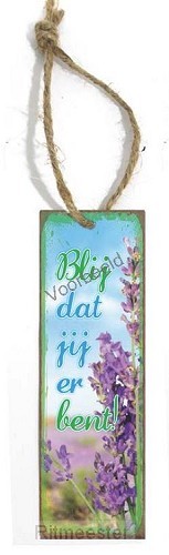 Boekenlegger blij dat jij er bent