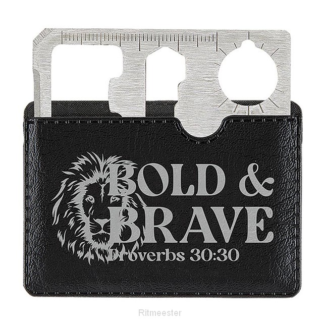 Wallet multi Tool Be brave Proverbs 30:3
