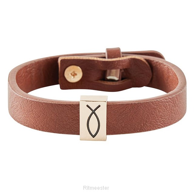 Leather Bracelet Ichtys