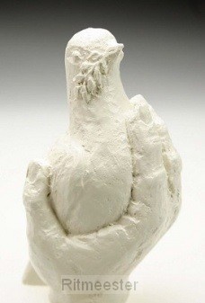 Beeld 1230.50 handje vredesduif 11 cm