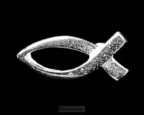 Reverpin zilver vis 14mm