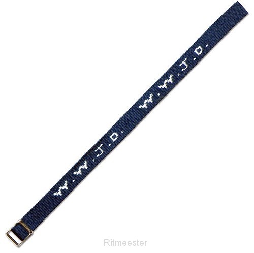 W w j d armbandje geweven donkerblauw