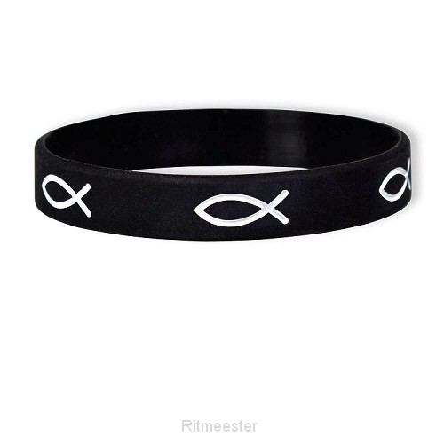 Armband rubber vis zwart