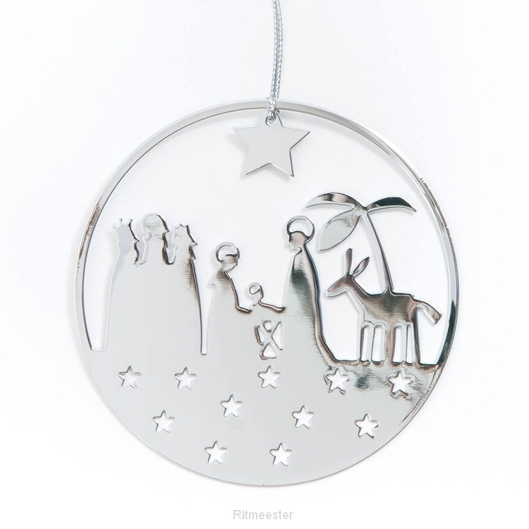 Metalen Hanger Kribbe zilverkleur 8,5cm