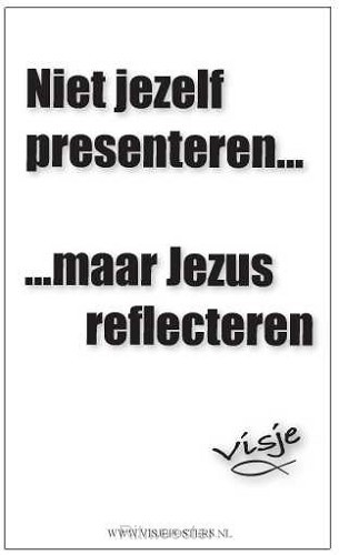 Kaart visje Jezus reflecteren