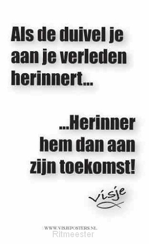 Kaart visje als de duivel je aan je