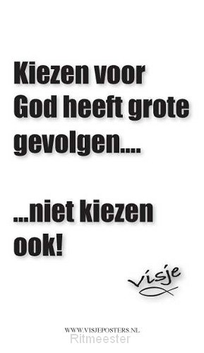 Kaart visje kiezen voor God heeft gr