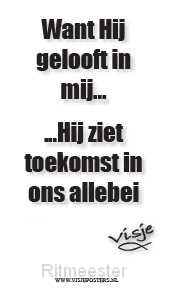 Kaart visje want Hij gelooft in mij