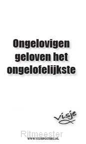 Kaart visje ongelovigen geloven het