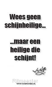 Kaart visje wees geen schijnheilige