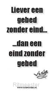 Kaart visje liever een gebed zonder eind