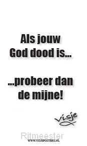 Kaart visje als jouw God dood is