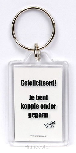 Sleutelhanger visje gefeliciteerd
