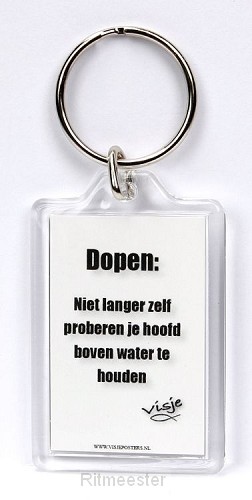 Sleutelhanger visje dopen niet langer