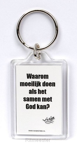 Sleutelhanger visje waarom moeilijk doen