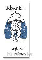 Prentbriefkaart geloven is altijd op God