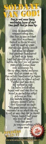 Boekenlegger kinder soldaat van God
