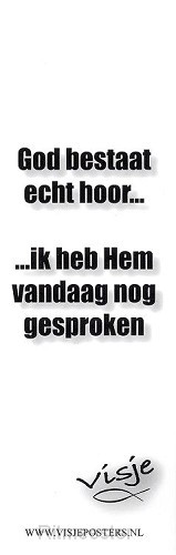 Boekenlegger visje God bestaat echt hoor