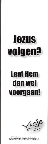Boekenlegger visje Jezus volgen laat Hem