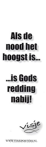 Boekenlegger visje als de nood het hoogs