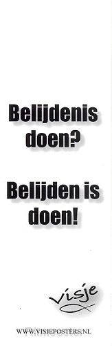 Boekenlegger visje belijdenis doen belij