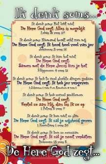 Kaart kinder ik denk soms de Here God