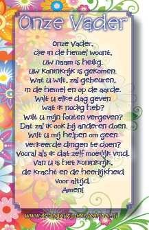 Minikaart kinder onze Vader