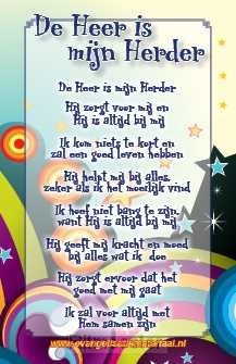 Minikaart kinder de Heer is mijn herder