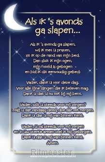 Minikaart kinder als ik 's avonds ga