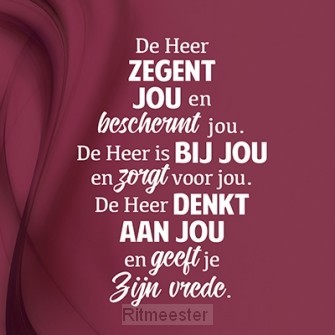 Wk kerst de Heer zegent jou en beschermt