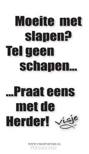 Minikaart visje moeite met slapen tel