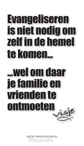 Minikaart visje evangeliseren is niet