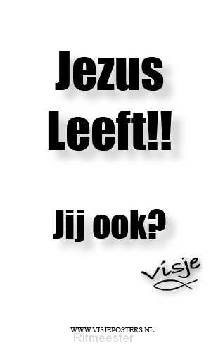 Minikaart visje Jezus leeft jij ook