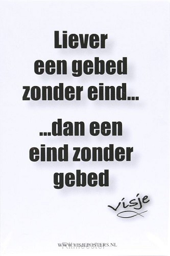 Minikaart visje liever een gebed zonder