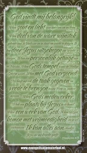 Minikaart God vindt mij belangrijk