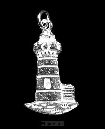 Hanger zilver vuurtoren