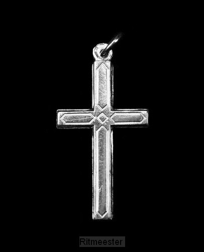 Hanger zilver kruis 25 mm