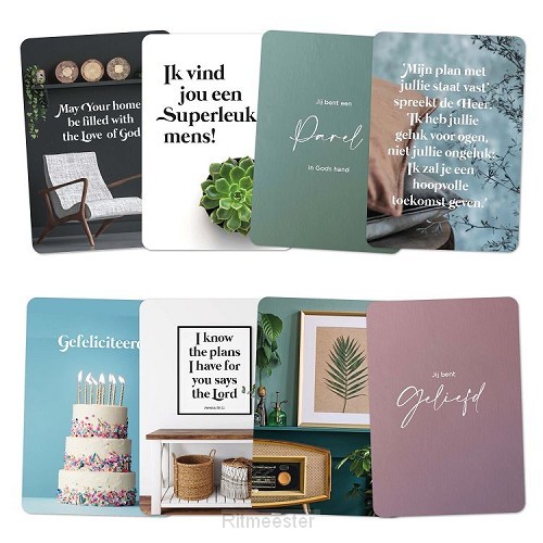 Set 8 minikaartjes Puur serie 1