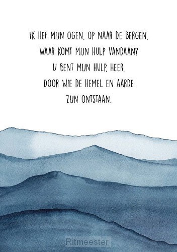 Poster ik hef mijn ogen op