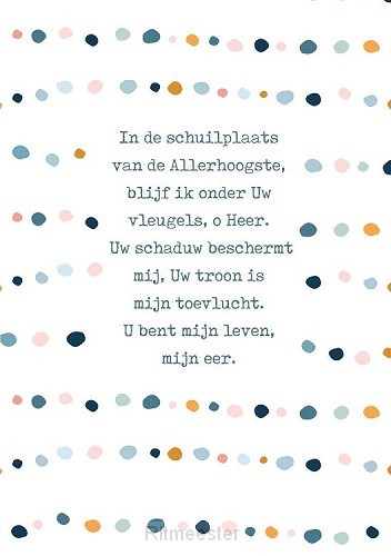 Poster in de schuilplaats van de Allerho