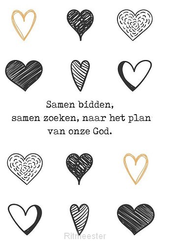 Poster samen bidden samen zoeken