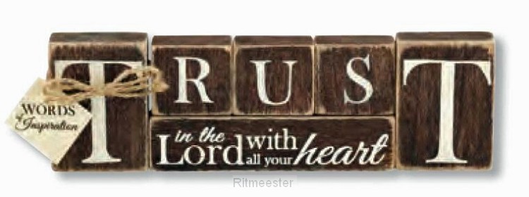 Tabletop plaque MDF Trust in the Lord 24