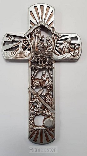 Plaque from the creche to the cross