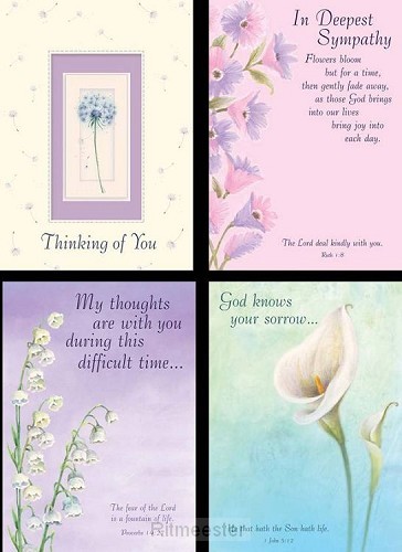 Sympathy card spirit of peace set4