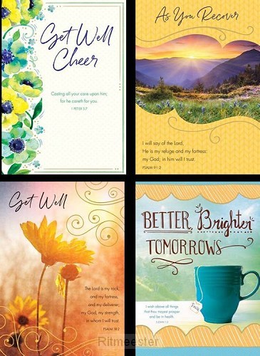 Get well card wonderfully vintage set4