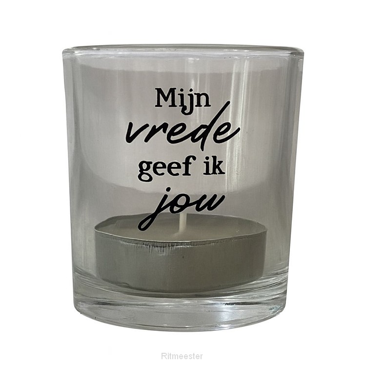Theelichtje met geurkaars mijn vrede gee