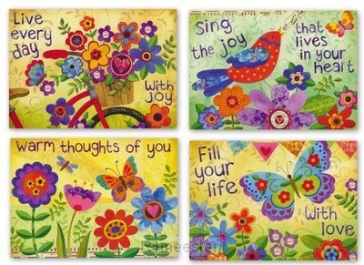Cards Thinking of you Watercolor Garden