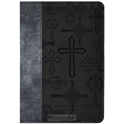Zippered Journal Black Crosses