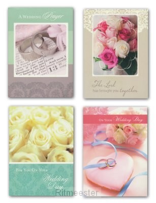 Wedding cards rings 7 flowers set4