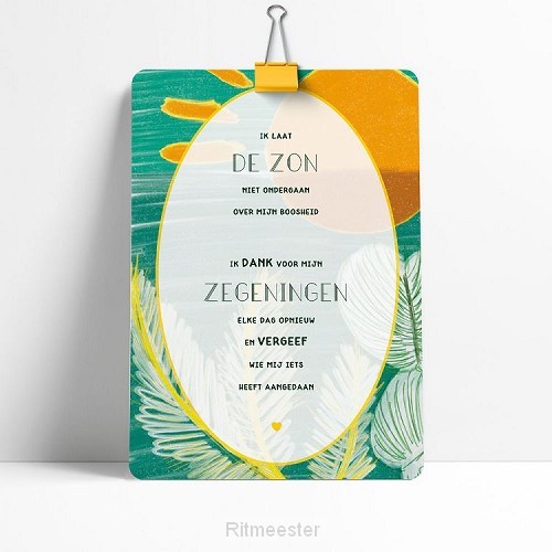 Ik laat de zon niet ondergaan